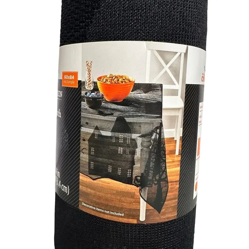 Way To Celebrate Halloween Rectangular Lace Tablecloth 60 x 84 inch Lot of 2 New